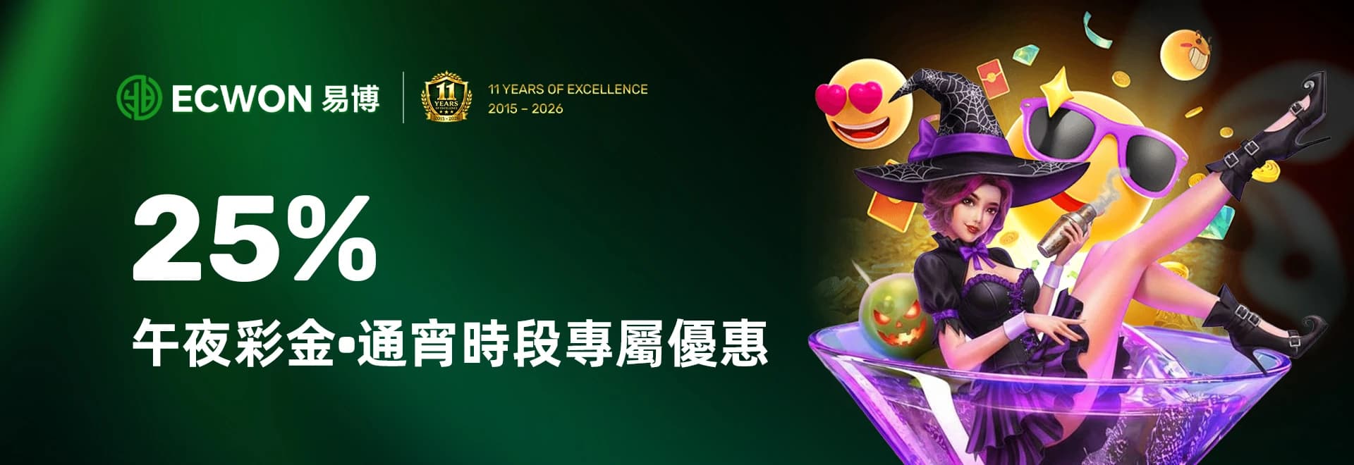 ECWON 午夜彩金活动网站 Banner